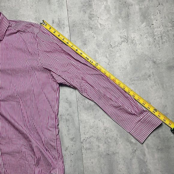 Robert Graham Modern Americana Premium Stripe Shirt Mens XL Red Fitted Flip Cuff - Picture 12 of 12